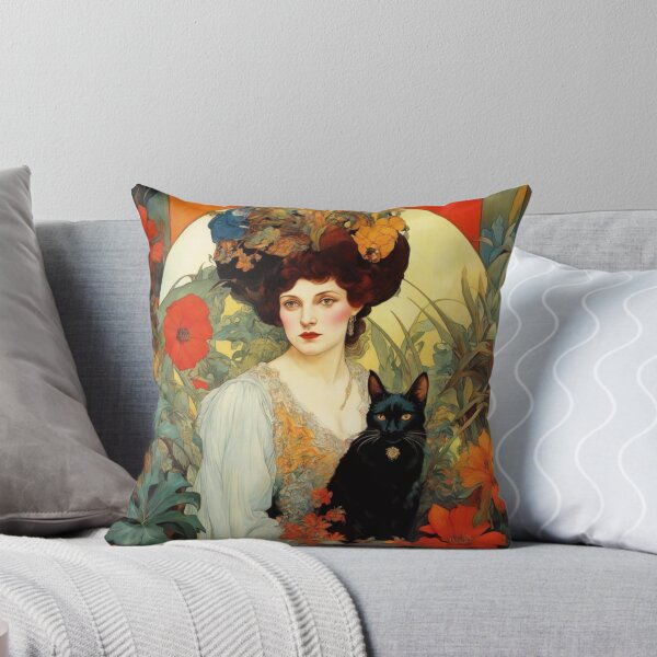 Item preview, Beautiful girl with a cat. designed and sold by Natalia-Vlad.