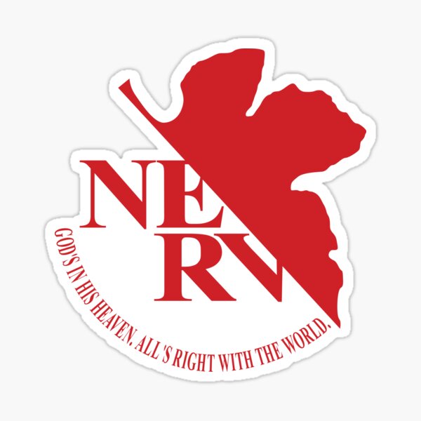 Vista previa del artículo con la obra «Logotipo de NERV (reconstrucciones)», diseñado y vendido por Halfoun.
