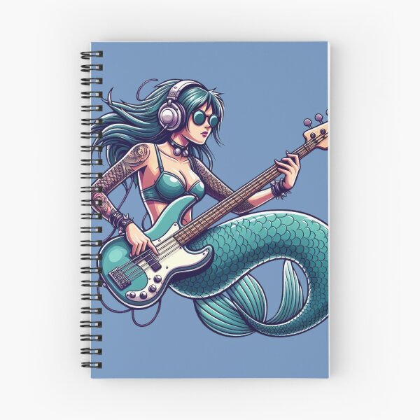Item preview, Mermaid Emo Rock Bassist with Sleeve Tattoo 01 designed and sold by AstroAppa.