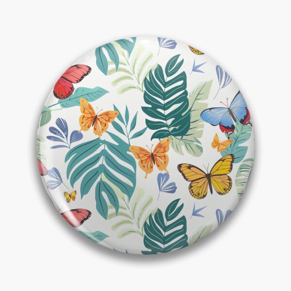 Item preview, Colorful butterflies on white background designed and sold by Zhaphiraccu.