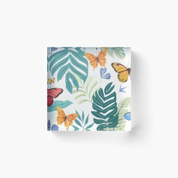 Item preview, Colorful butterflies on white background designed and sold by Zhaphiraccu.