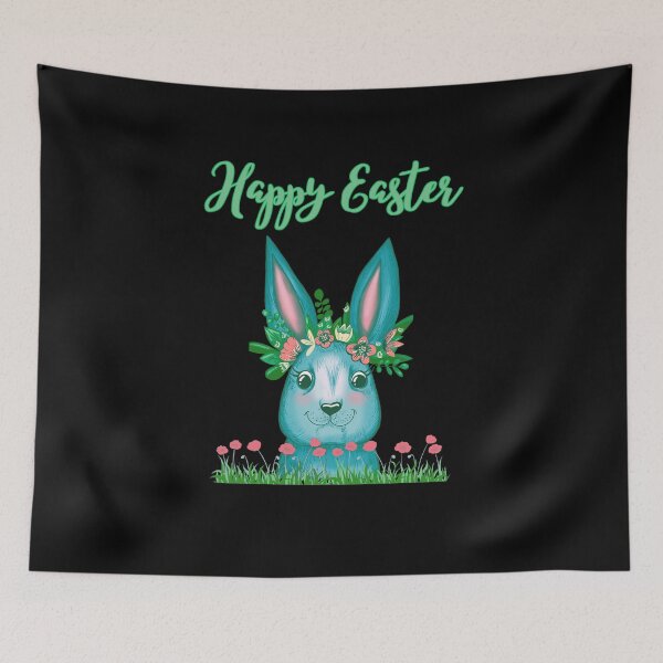 Item preview, Easter rabbit wishes Happy Easter designed and sold by DMHG.