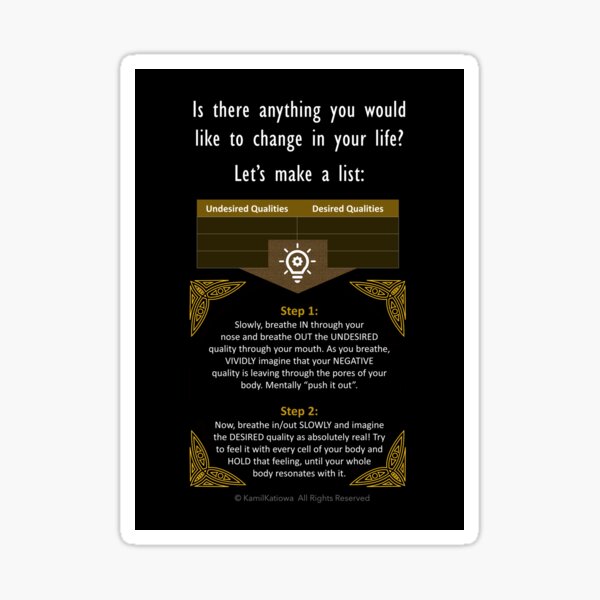 Is there Anything you would  Like to Change in your Life?  Sticker