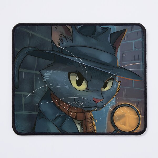 Item preview, Cartoon Cat Detective designed and sold by CatsAndDogs-TF.