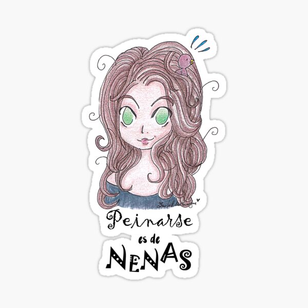Vista previa del artículo con la obra «Peinarse es de nenas», diseñado y vendido por Susu-karitas.