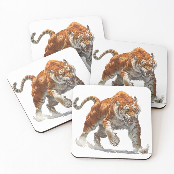 Item preview, Powerful Liger Mid-Air in Fierce Leap designed and sold by prehistoricco.