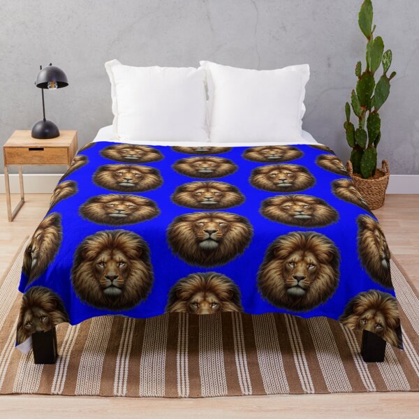 Item preview, LION'S HEAD - #0000FF designed and sold by Marlon Oseguera.