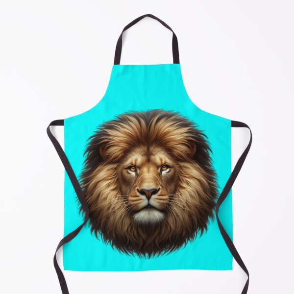 Item preview, LION'S HEAD - #00FFFF designed and sold by Marlon Oseguera.