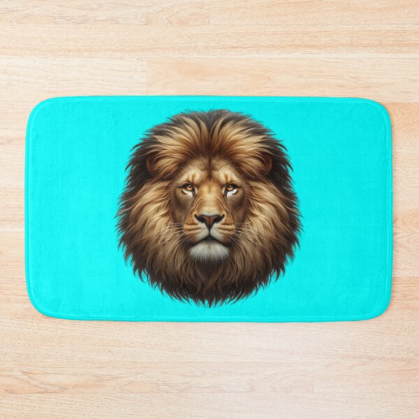 Item preview, LION'S HEAD - #00FFFF designed and sold by Marlon Oseguera.