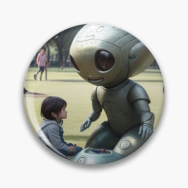 Item preview, first contact children and alien robots cultural meeting of two worlds designed and sold by Carlos Gudino.