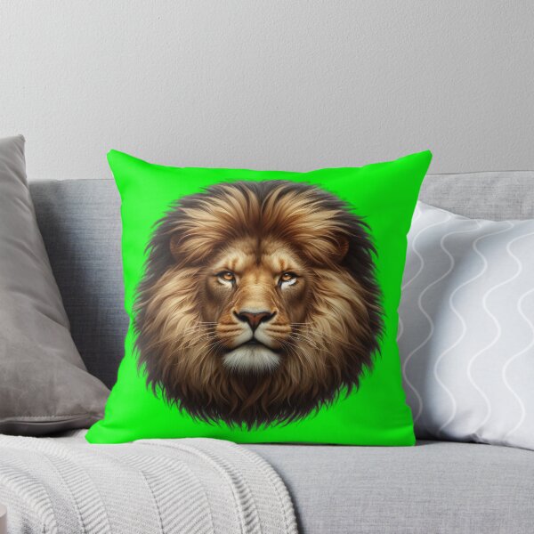 Item preview, LION'S HEAD - #00FF00 designed and sold by Marlon Oseguera.
