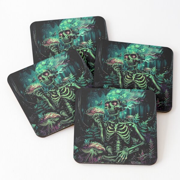 Item preview, Ethereal Trance: Psychedelic Skeleton in Mystic Forest designed and sold by Chreggie.