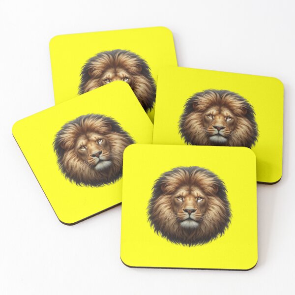 Item preview, LION'S HEAD -#FFFF00 designed and sold by Marlon Oseguera.