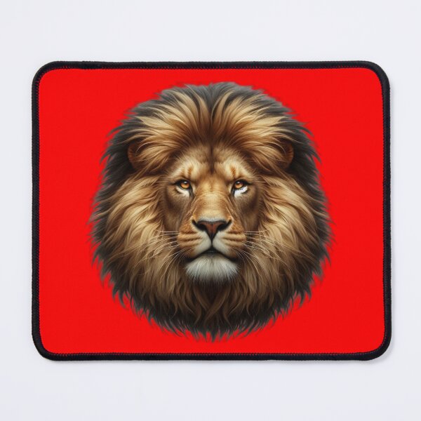 Item preview, LION'S HEAD - #FF0000 designed and sold by Marlon Oseguera.