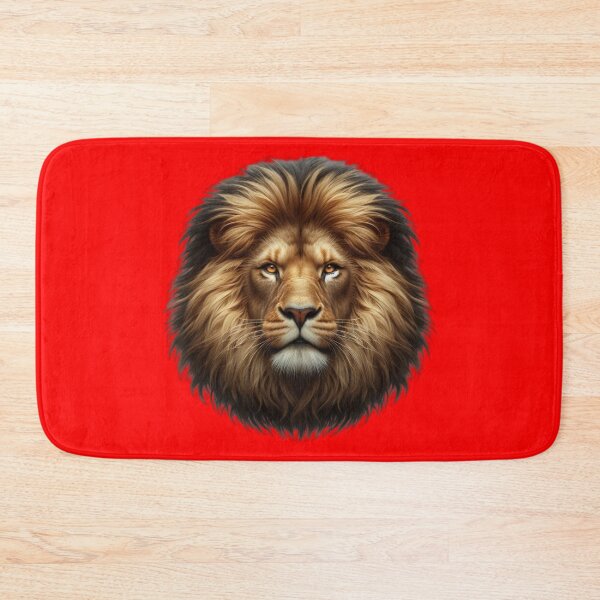 Item preview, LION'S HEAD - #FF0000 designed and sold by Marlon Oseguera.