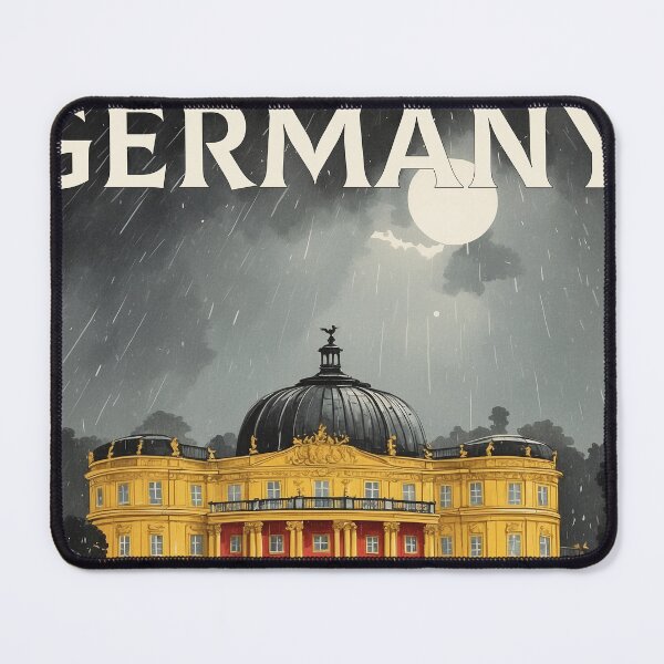 Item preview, Germany Sanssouci Palace Rainy Night Vintage Travel Poster designed and sold by TravelersGems.