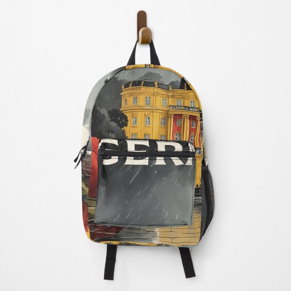 Item preview, Germany Sanssouci Palace Rainy Night Vintage Travel Poster designed and sold by TravelersGems.