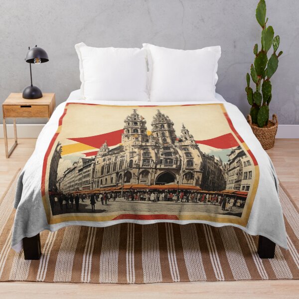 Item preview, Munich Germany Vintage Travel Poster Art designed and sold by TravelersGems.