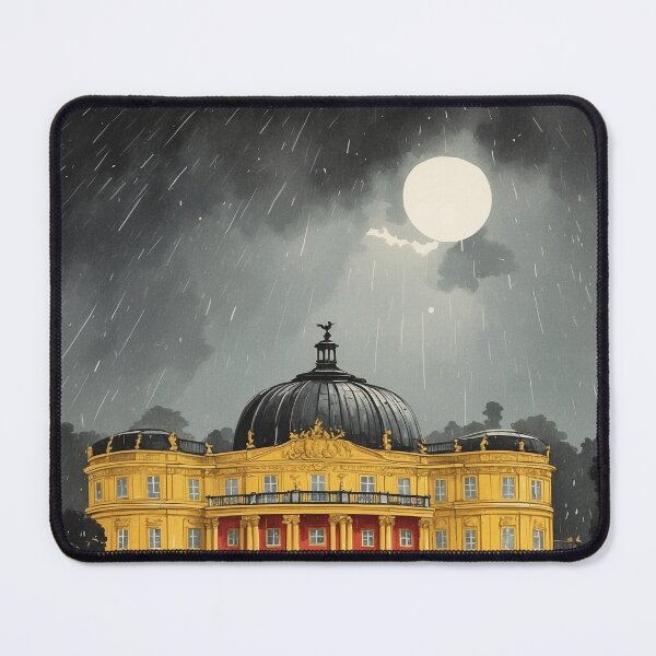 Item preview, Germany Sanssouci Palace Rainy Night Vintage Travel Poster designed and sold by TravelersGems.