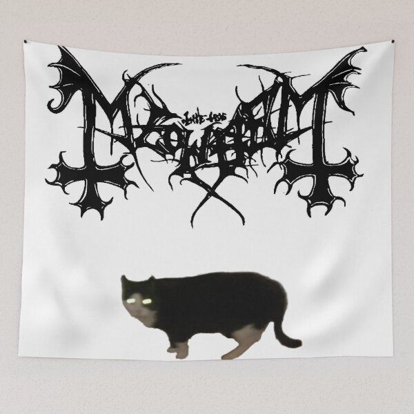 Item preview, Meowhem Black Metal Band Ft. Cat designed and sold by Beau979.