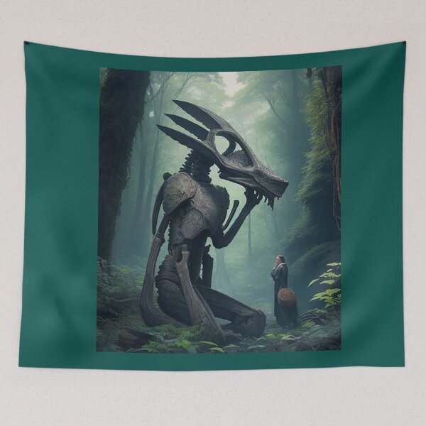Item preview, ancient alien first encounter with a human being in the forest designed and sold by Carlos Gudino.