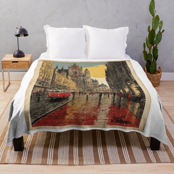 Item preview, Germany Marienplatz Munich Rainy Night Vintage Travel Poster Art designed and sold by TravelersGems.