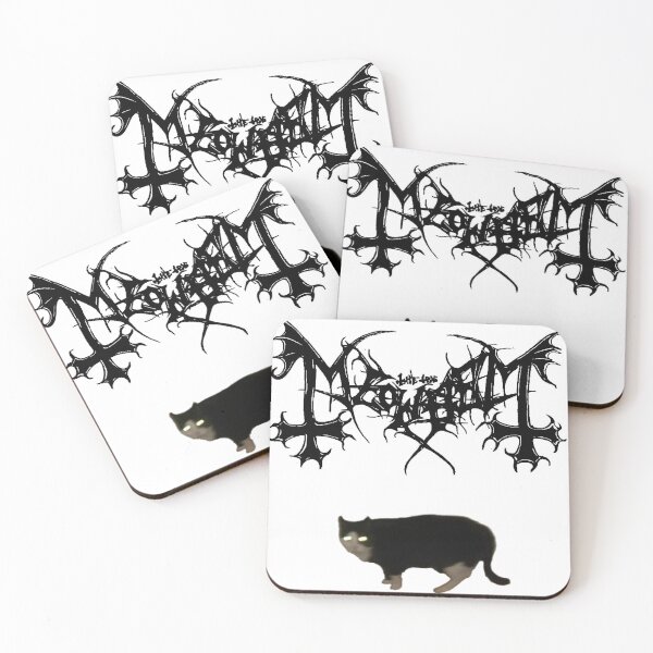 Item preview, Meowhem Black Metal Band Ft. Cat designed and sold by Beau979.