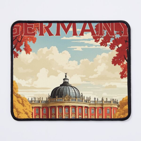 Item preview, Germany Sanssouci Palace Vintage Travel Poster designed and sold by TravelersGems.