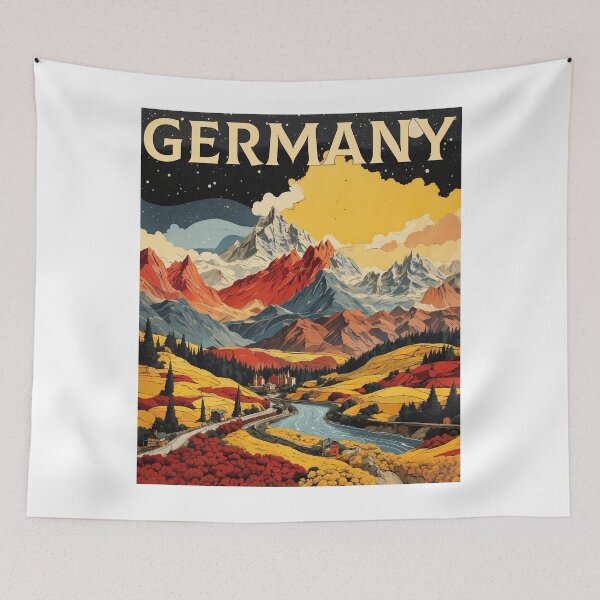 Artikelvorschau, Deutschland Miniatur Wunderland Sternennacht Vintage Reiseposter entworfen und verkauft von TravelersGems.