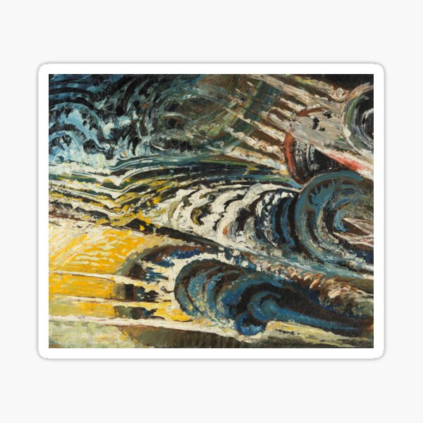 Abstract-futurist Composition by Chris Lanooy Sticker