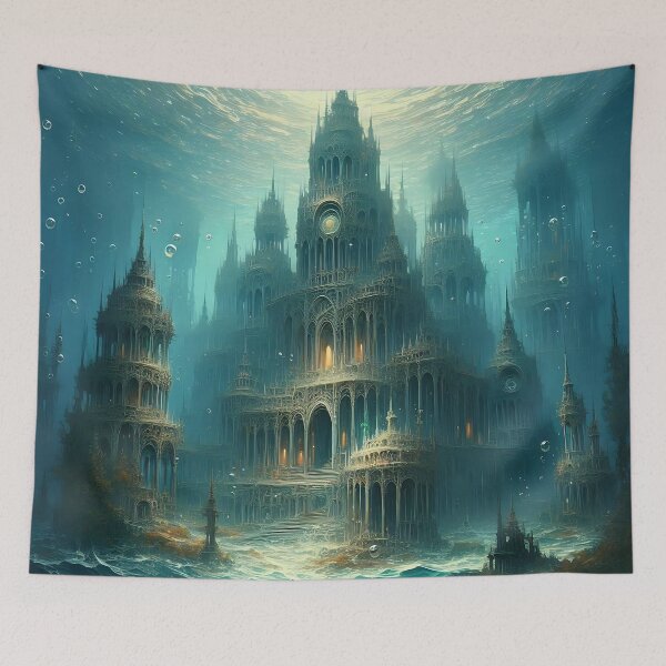 Item preview, Submerged Palace designed and sold by RW Art Prints.