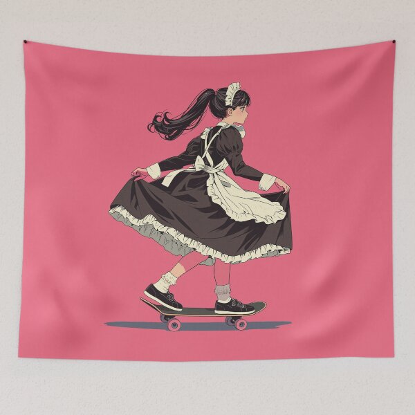 Item preview, Maid Skateboarding Anime Style designed and sold by Toge-san.