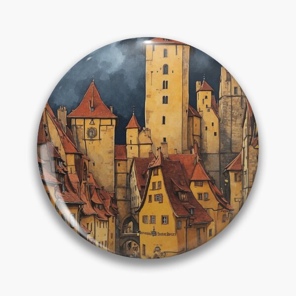 Artikelvorschau, Kopie von Deutschland Rothenburg Ob Der Tauber Sternennacht Vintage Reiseplakatkunst entworfen und verkauft von TravelersGems.