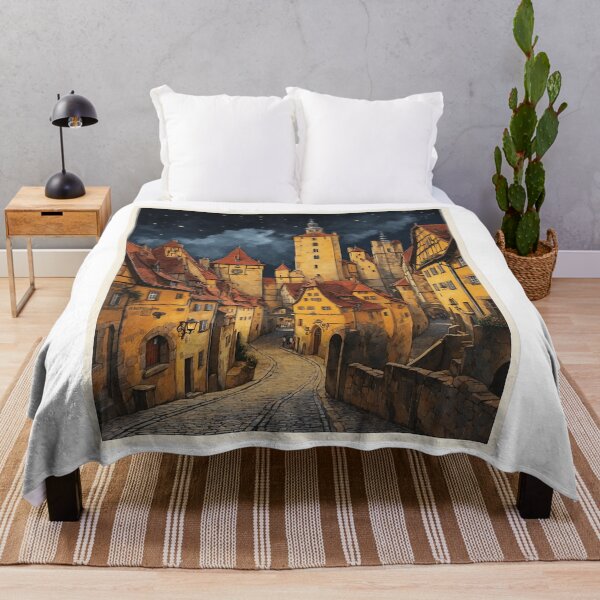 Artikelvorschau, Kopie von Deutschland Rothenburg Ob Der Tauber Sternennacht Vintage Reiseplakatkunst entworfen und verkauft von TravelersGems.
