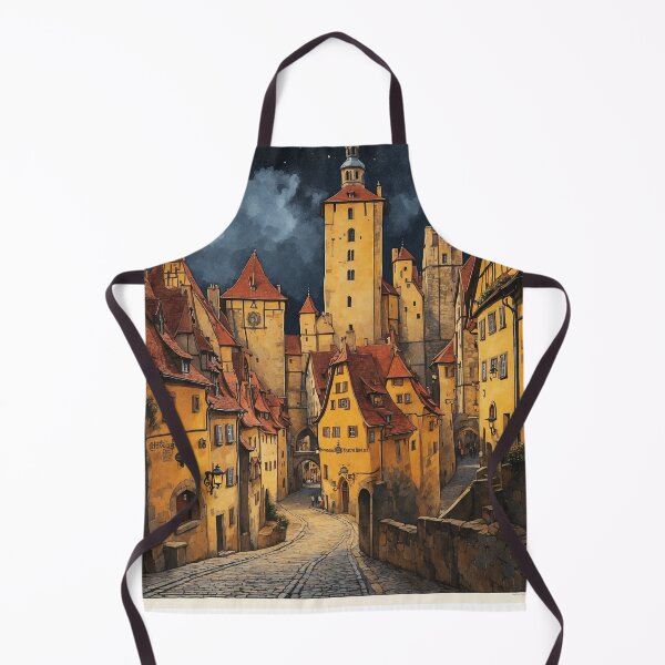 Artikelvorschau, Kopie von Deutschland Rothenburg Ob Der Tauber Sternennacht Vintage Reiseplakatkunst entworfen und verkauft von TravelersGems.