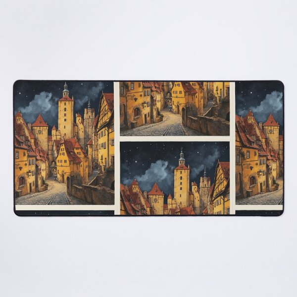 Item preview, Copy of Germany Rothenburg Ob Der Tauber Starry Night Vintage Travel Poster Art designed and sold by TravelersGems.