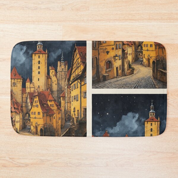 Artikelvorschau, Kopie von Deutschland Rothenburg Ob Der Tauber Sternennacht Vintage Reiseplakatkunst entworfen und verkauft von TravelersGems.