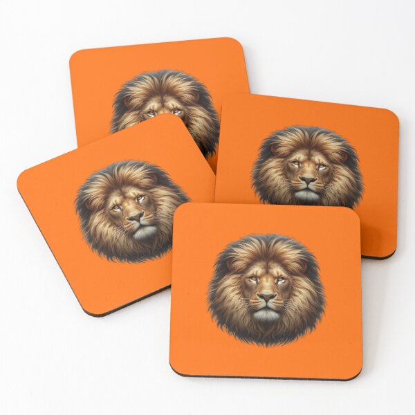 Item preview, LION'S HEAD - #FF6600 designed and sold by Marlon Oseguera.