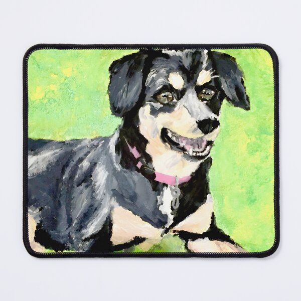 Item preview, Cute puppy acrylic painting designed and sold by Aroeldesigns.
