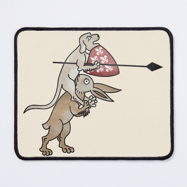 Item preview, Medieval Marginalia - jousting dog designed and sold by MargiKnights.