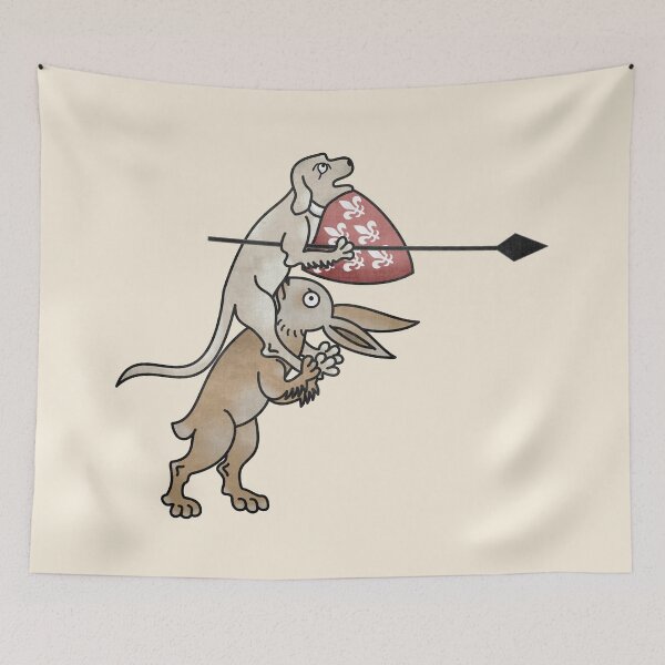 Item preview, Medieval Marginalia - jousting dog designed and sold by MargiKnights.