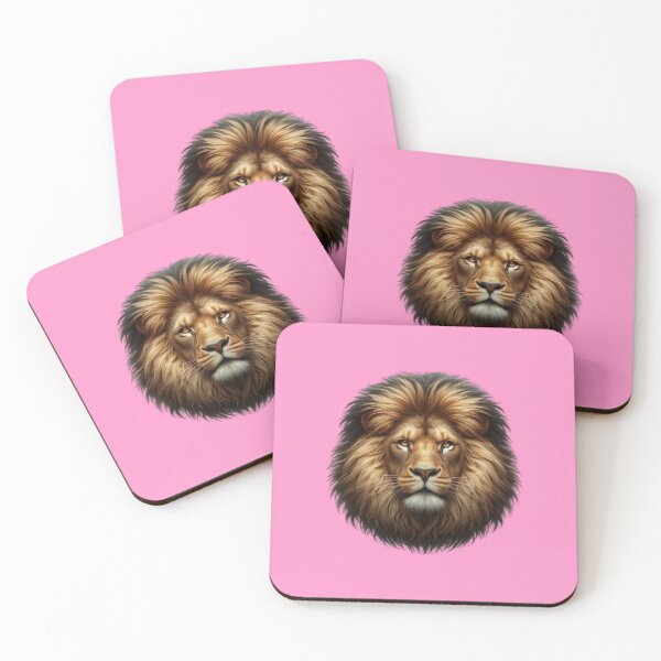 Item preview, LION'S HEAD - #FF99CC designed and sold by Marlon Oseguera.