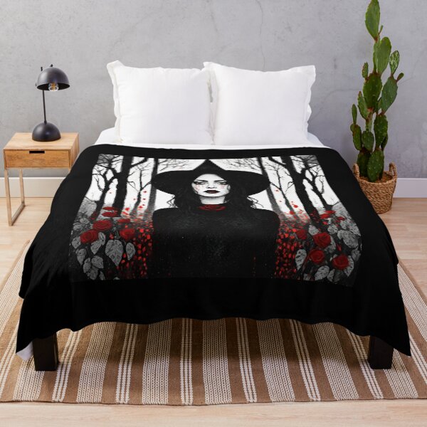 Item preview, Pretty Dark Witch around red roses designed and sold by matildelestrang.