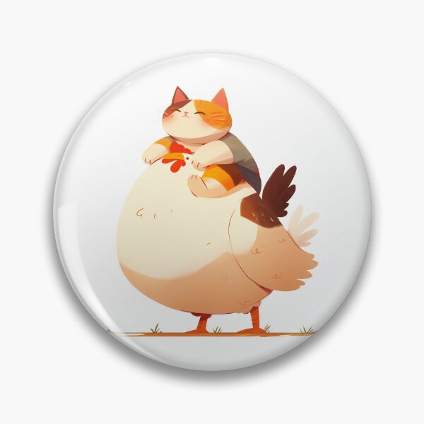Item preview, Cat on Chicken Cartoon  designed and sold by Bwittaya.