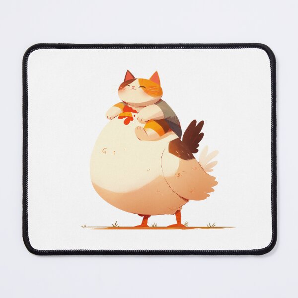 Item preview, Cat on Chicken Cartoon designed and sold by Bwittaya.