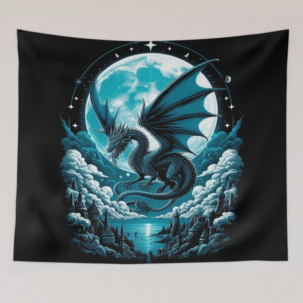 Item preview, "Dragon's Moonlight: Mystical Dragon" designed and sold by Pearlsiwa.