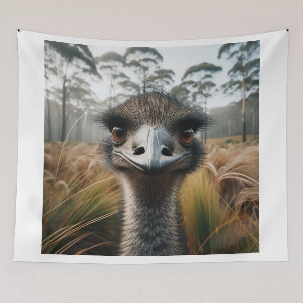 Item preview, Feathery Voyager - Emu's Wilderness Trek designed and sold by ProgressMagnet.
