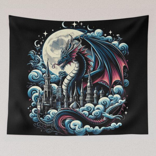 Item preview, "Dragon's Moonlight: Mystical Dragon" designed and sold by Pearlsiwa.