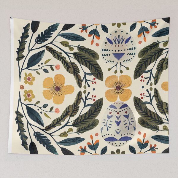 Item preview, Vintage folksy Easter vibes designed and sold by peggieprints.