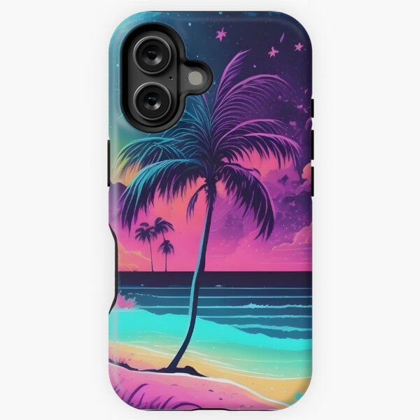 Palm Tree In A Beach iPhone Tough Case